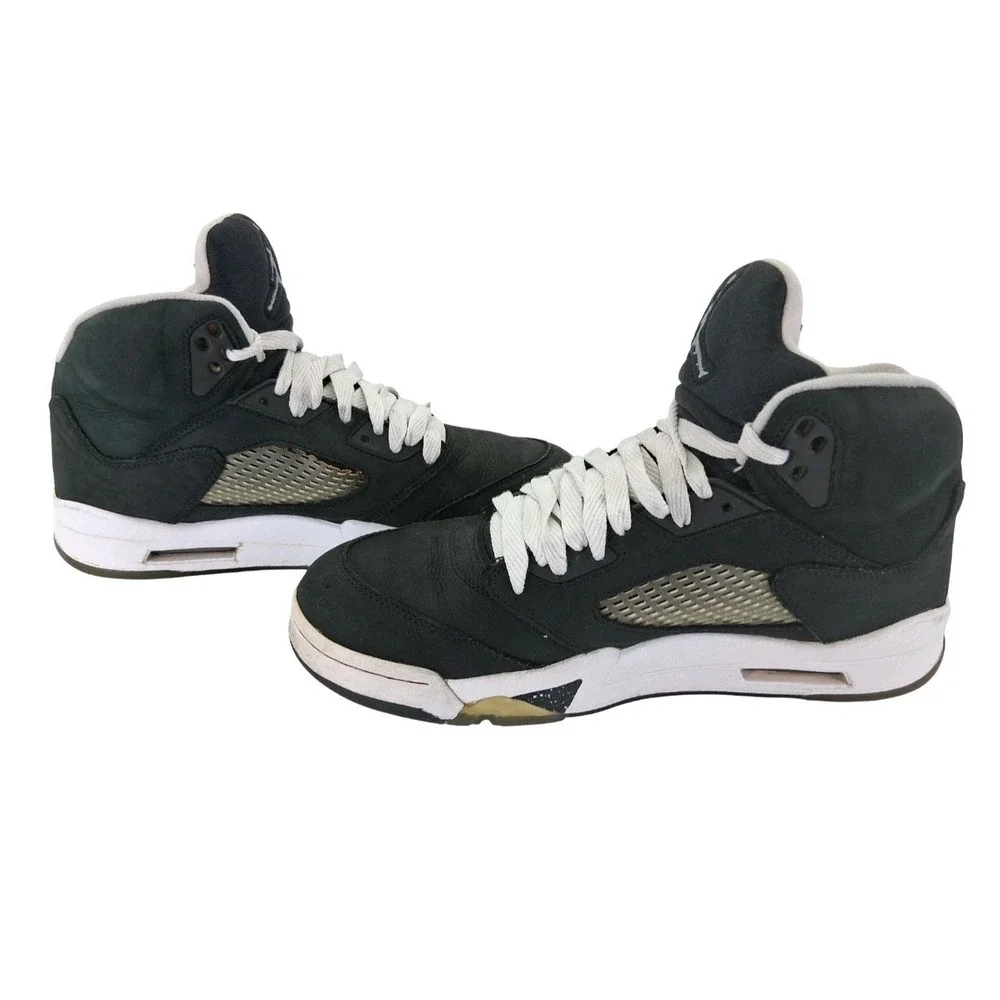 Jordan Air Jordan 5 Retro Shoes Mens Size 11 Black Oreo Sneakers 136027-035